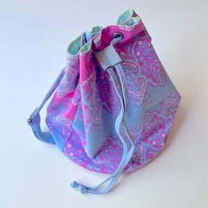 Target Pink & Blue Bucket Backpack Purse